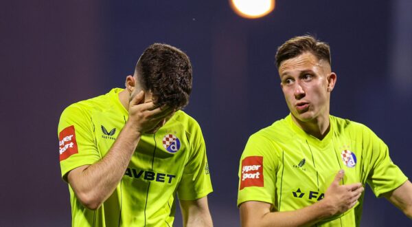 17.05.2025., stadion Maksimir, Zagreb - SuperSport HNL, 35. kolo, NK Lokomotiva - GNK Dinamo. Martin Baturina, Luka Stojkovic. Photo: Goran Stanzl/PIXSELL