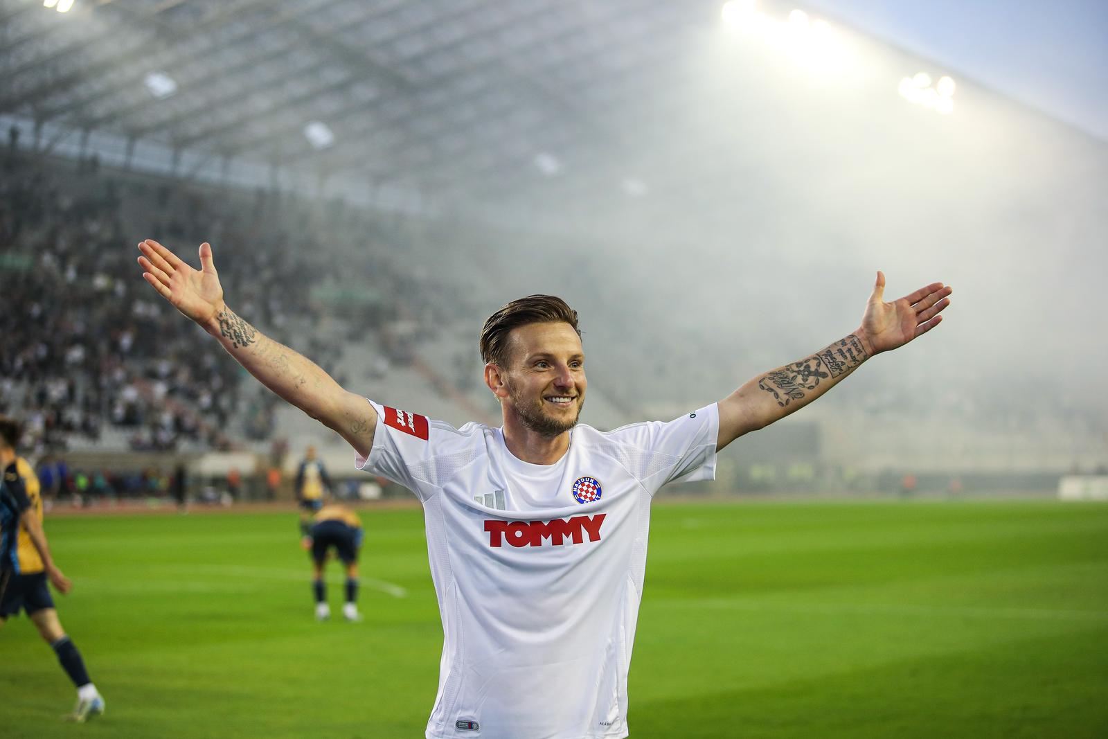 18.05.2025., stadion Poljud, Split - SuperSport HNL, 35. kolo, HNK Hajduk - HNK Rijeka. Ivan Rakitic Photo: Sime Zelic/PIXSELL