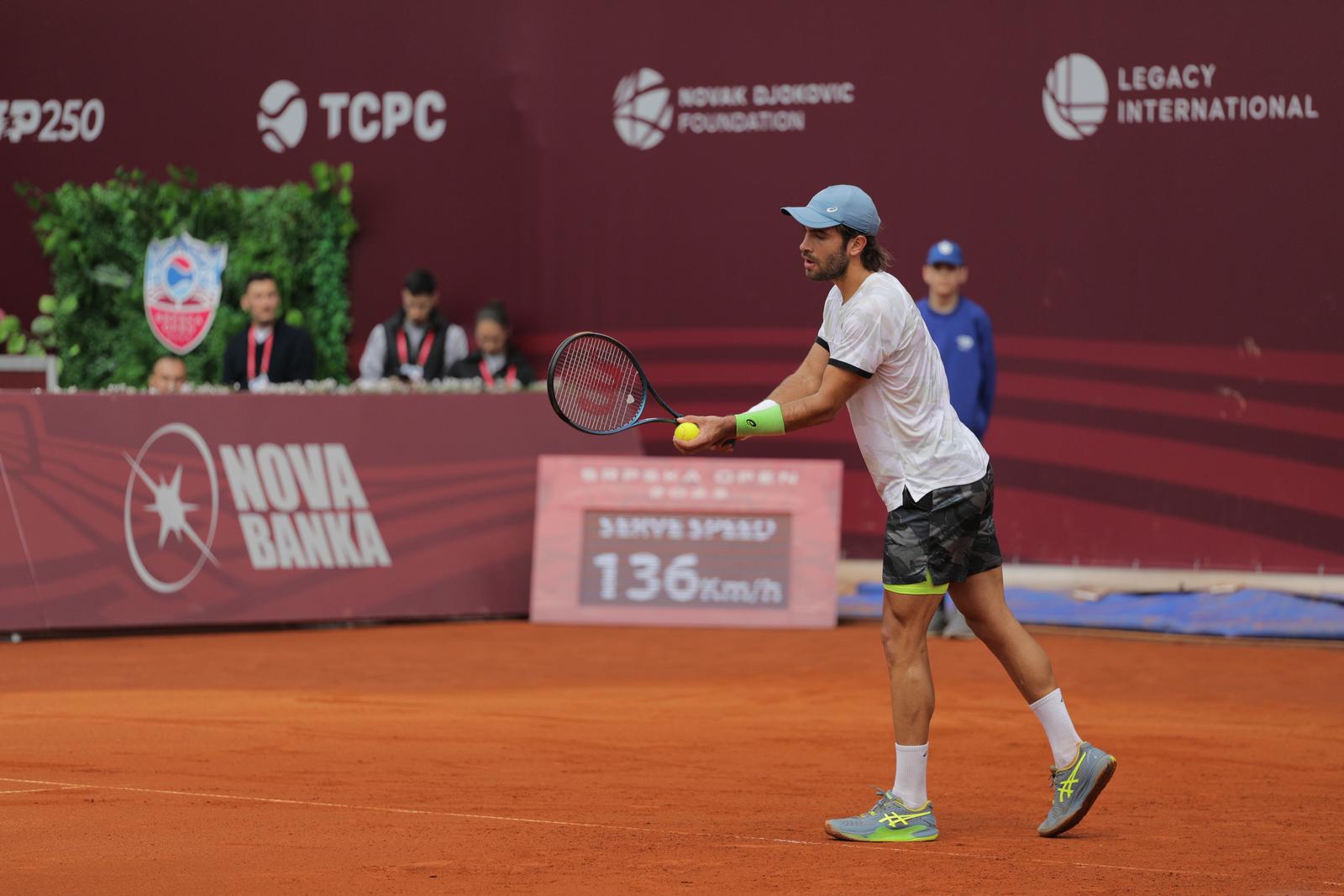 18.04.2023., Banja Luka, Bosna i Hercegovina - Mec drugog kola ATP turnira Srpska Open izmedju srpskog tenisaca Lasla Djerea i hrvatskog tenisaca Borne Corica. Borna Coric Photo: Dejan Rakita/PIXSELL