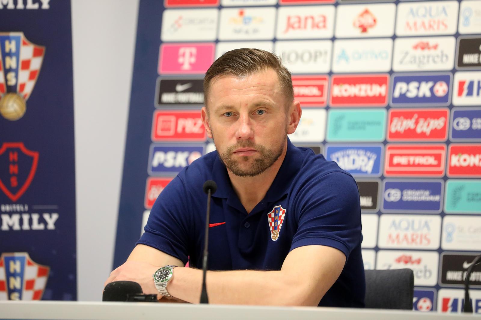19.11.2024., Rijeka - Izbornik Ivica olic na konferenciji nakon utakmice. Kvalifikacijska nogometna utakmica za Europsko prvenstvo 2025 U-21 izmedju Hrvatske i Gruzije. Photo: Goran Kovacic/PIXSELL