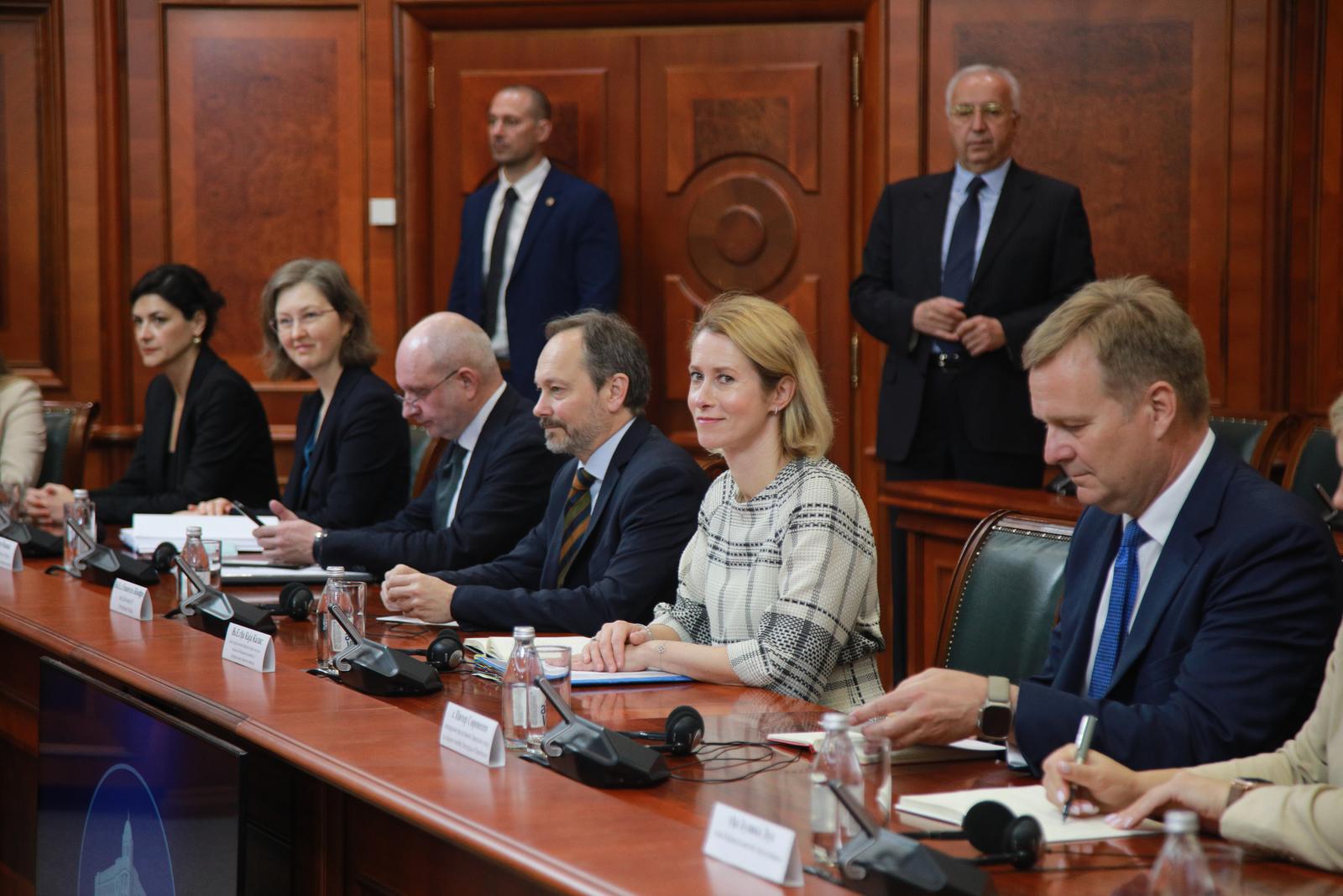 22, May, 2025, Belgrade - The Prime Minister of the Republic of Serbia, Prof. Dr. Djuro Macut, met with the High Representative of the European Union for Foreign Affairs and Security Policy, Kaja Kallas.  Kaja Kallas. Photo: Milos Tesic/ATAImages

22, maj, 2025, Beograd - Predsednik Vlade Republike Srbije prof. dr Djuro Macut sastao se sa visokom predstavnicom Evropske unije za spoljne poslove i bezbednosnu politiku Kajom Kalas. Photo: Milos Tesic/ATAImages Photo: Milos Tesic/ATA Images/PIXSELL