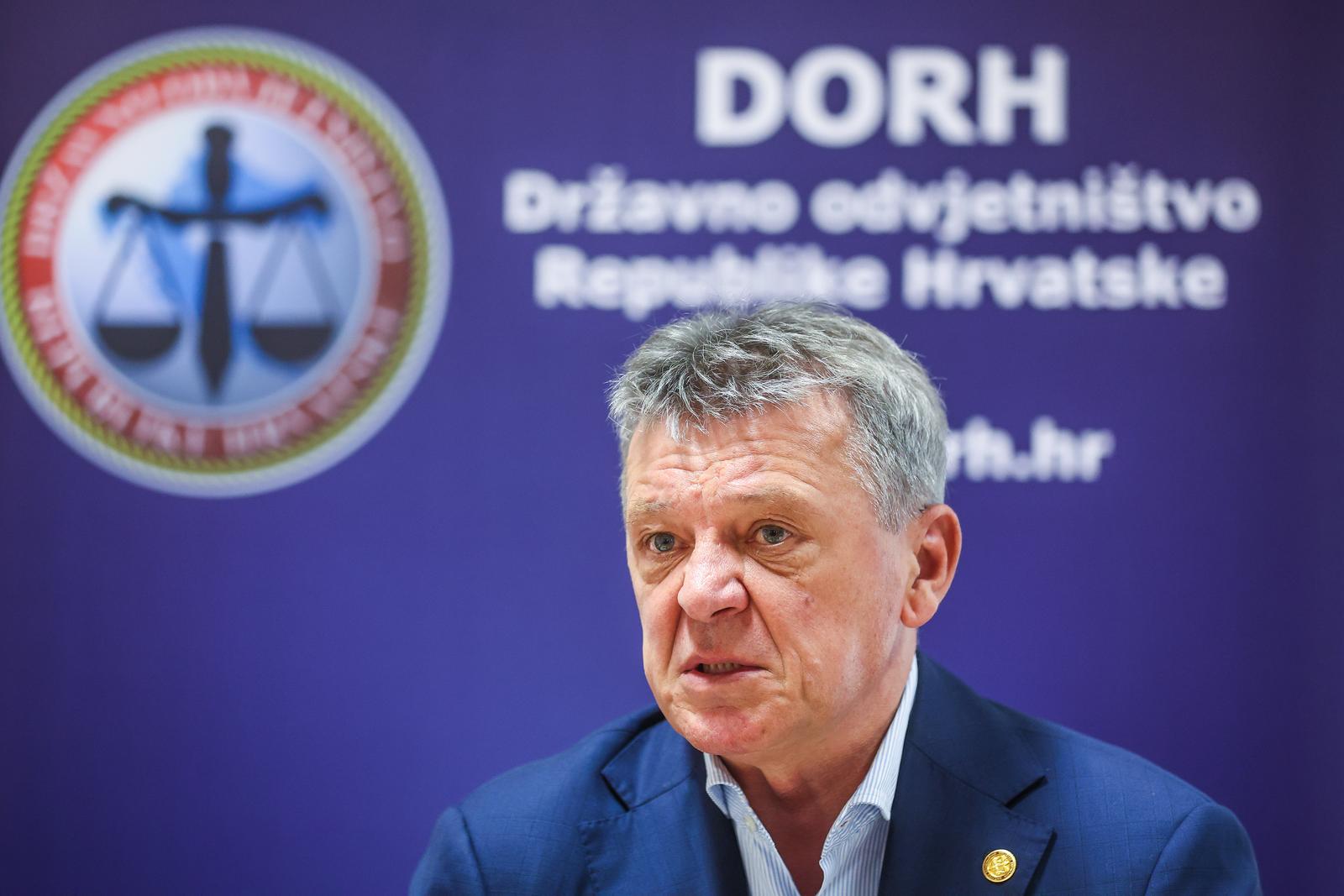 23.05.2025., Zagreb - Glavni drzavni odvjetnik Ivan Turudic na konferenciji za medije prezentirao je rezultate rada drzavnih odvjetnistava u 2024. godini i osvrnuo se na prvu godinu mandata. Photo: Slavko Midzor/PIXSELL