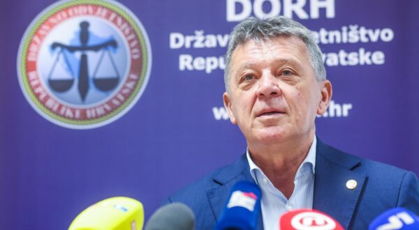 23.05.2025., Zagreb - Glavni drzavni odvjetnik Ivan Turudic na konferenciji za medije prezentirao je rezultate rada drzavnih odvjetnistava u 2024. godini i osvrnuo se na prvu godinu mandata. Photo: Slavko Midzor/PIXSELL