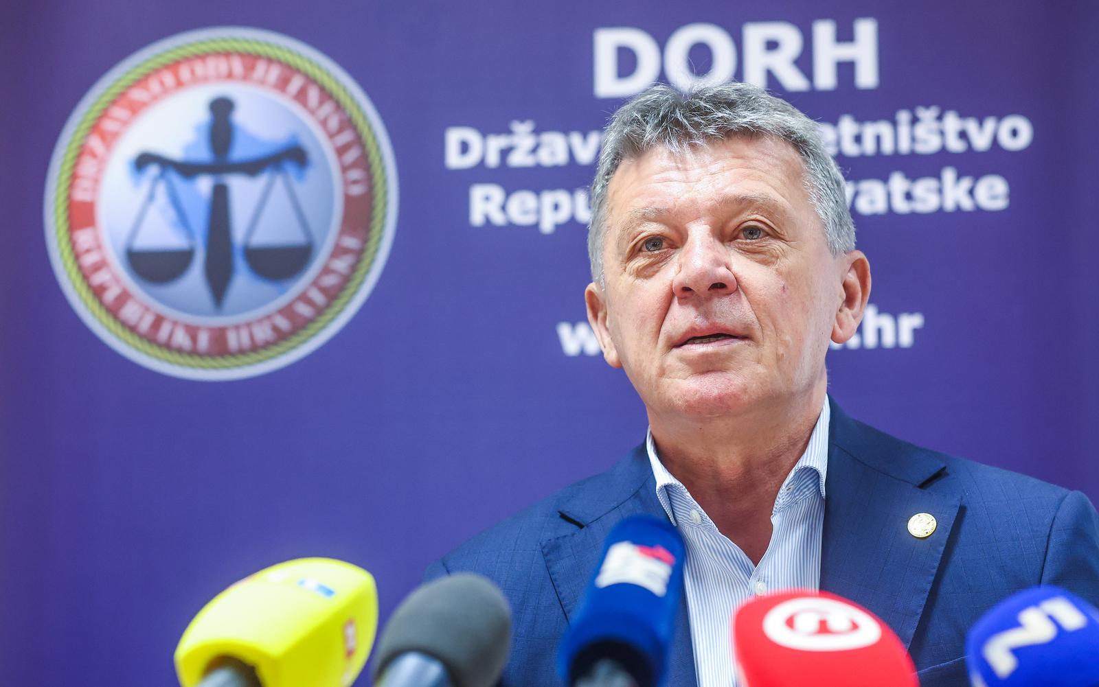 23.05.2025., Zagreb - Glavni drzavni odvjetnik Ivan Turudic na konferenciji za medije prezentirao je rezultate rada drzavnih odvjetnistava u 2024. godini i osvrnuo se na prvu godinu mandata. Photo: Slavko Midzor/PIXSELL