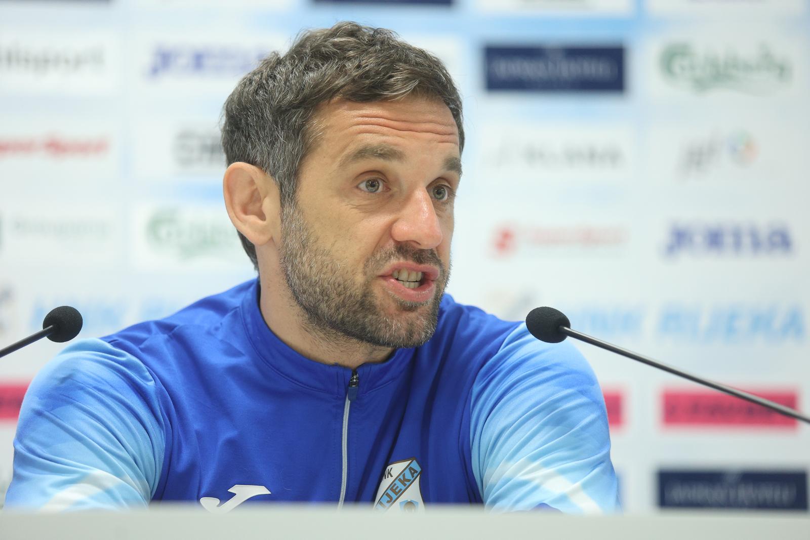 25.4.2025.., Rijeka - Konferencija za medije: Dinamo - Rijeka, utakmicu su najavili trener Radomir Djalovic i igrac Toni Fruk. Photo: Nel Pavletic/PIXSELL