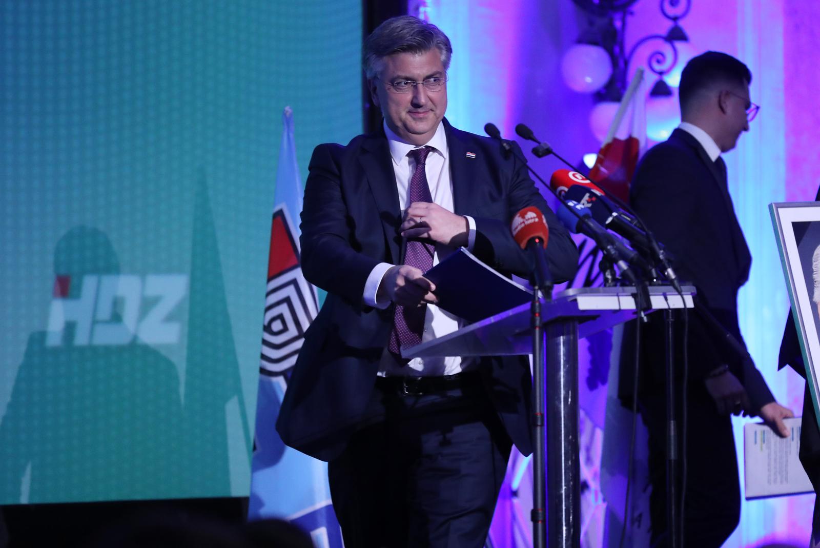 25.04.2025., Pula - U Domu hrvatskih branitelja obiljezena je 35 obljetnica HDZ-a Istarske zupanije. predsjednik Vlade RH Andrej Plenkovic Photo: Sasa Miljevic/PIXSELL