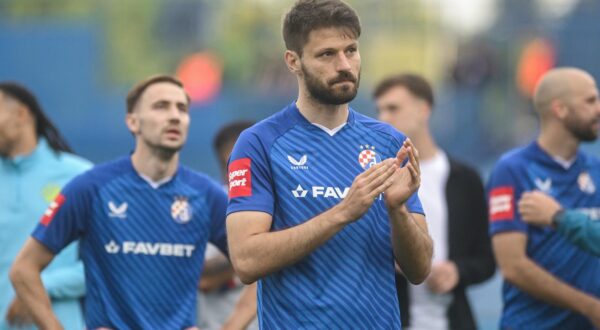 25.05.2025., stadion Maksimir, Zagreb - SuperSport HNL, 36. kolo, GNK Dinamo - NK Varazdin. Marko Rog, Bruno Petkovic, Matej Horvat i Josip Misic Photo: Neva Zganec/PIXSELL