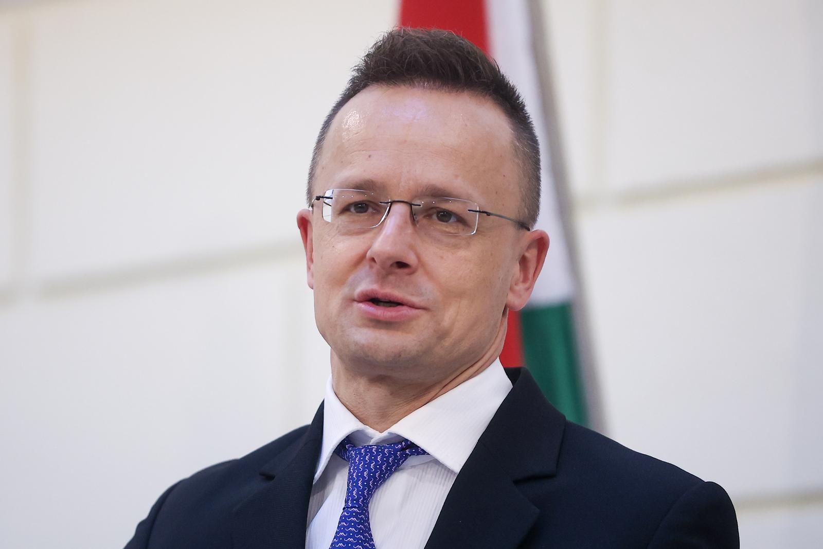 26.01.2024., Sarajevo, Bosna i Hercegovina - Konferencija za medije Ministra vanjskih poslova BiH Elmedina Konakovica i Ministra vanjskih poslova Madjarske Petera Szijjarta. Photo: Armin Durgut/PIXSELL