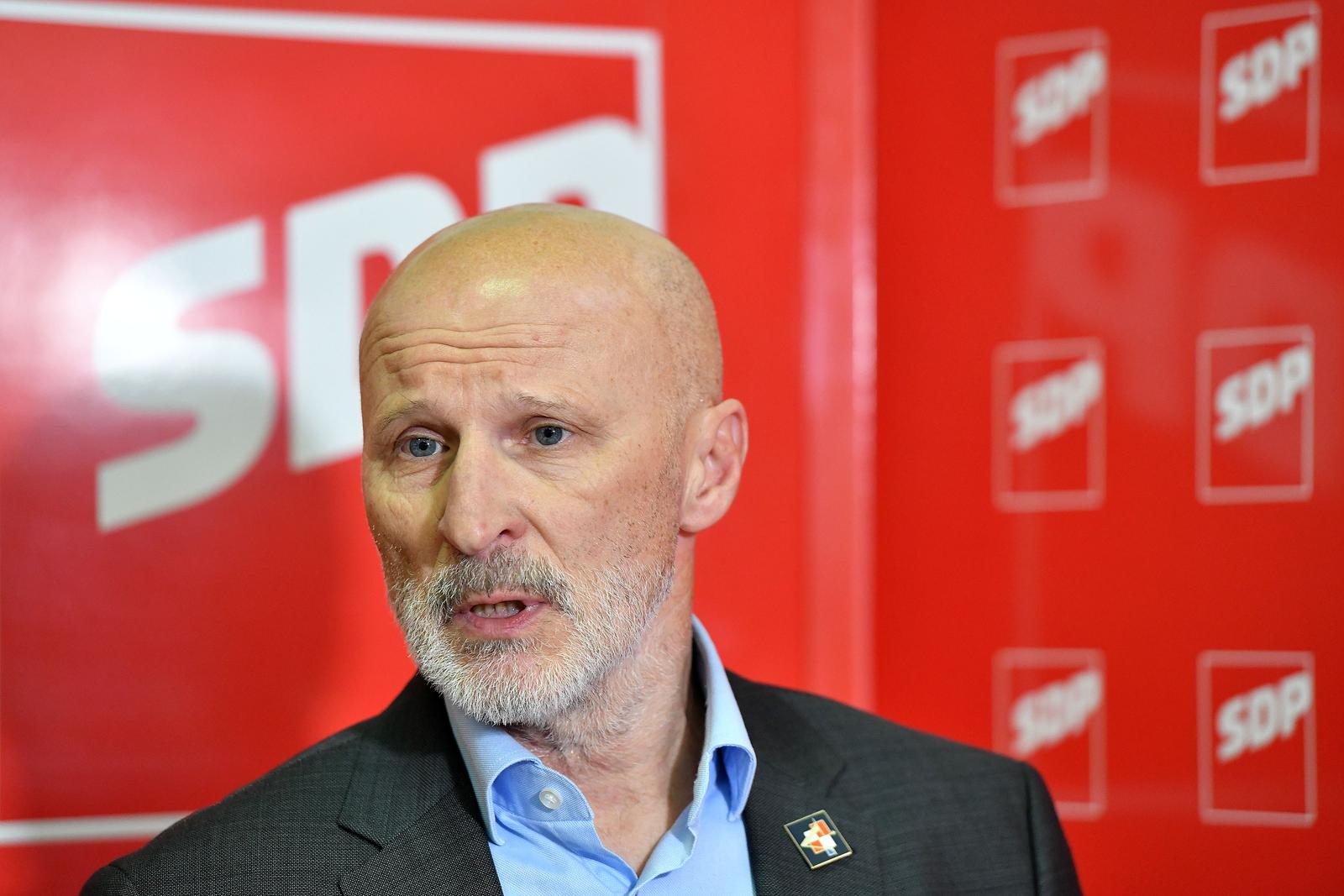 26.02.2025., Varazdin- Gradonacelnik Varazdina Neven Bosilj i kandidat SDP-a za zupana Varazdinske zupanije Bruno Ister odrzali konferenciju konferenciju za medije. Bruno Ister. Photo: Vjeran Zganec Rogulja/PIXSELL