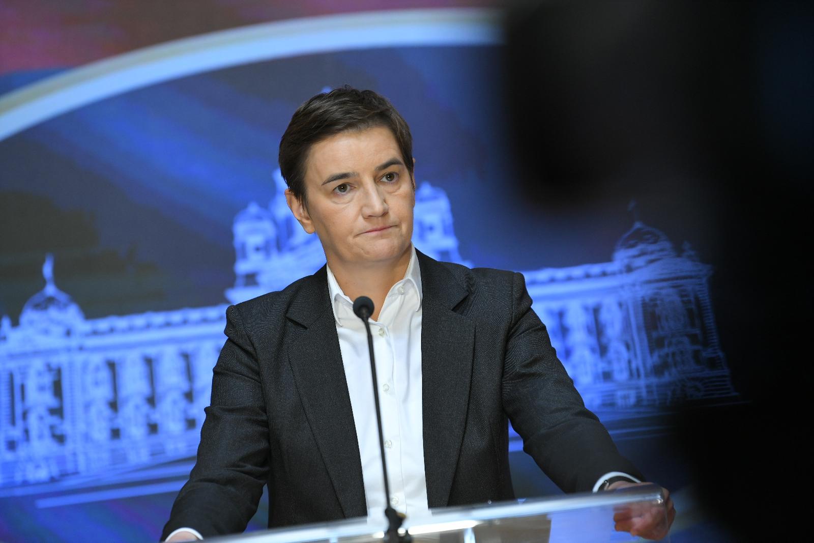 28, April, 2025,  - The Speaker of the National Assembly of the Republic of Serbia, Ana Brnabic, held a press conference in the central hall of the House of the National Assembly. Ana Brnabic. Photo: R. Z./ATAImages

28, april, 2025, Beograd - Predsednica Narodne skupstine Republike Srbije Ana Brnabic odrzala je konferenciju za medije u centralnom holu Doma Narodne skupstine. . Photo: R. Z./ATAImages Photo: R. Z./ATAImages/PIXSELL