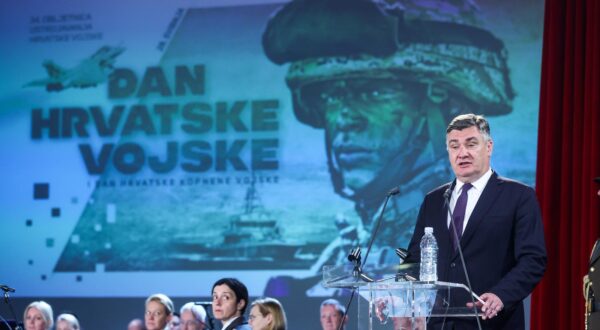 28.05.2025., Zagreb - -Svecana akademija povodom obiljezavanja Dana Hrvatske vojske, Dana Hrvatske kopnene vojske i 34. obljetnice ustrojavanja Hrvatske vojske. Zoran Milanovic Photo: Slavko Midzor/PIXSELL