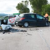 29.5.2025., Sinj - Na cesti Sinj - Otok jutros se dogodila prometna nesreca u kojoj je sudjelovalo cetiri automobila, a pet osoba je ozlijedjeno. Cesta je zatvorena za sav promet. Photo: Sasa Tadinac/PIXSELL
