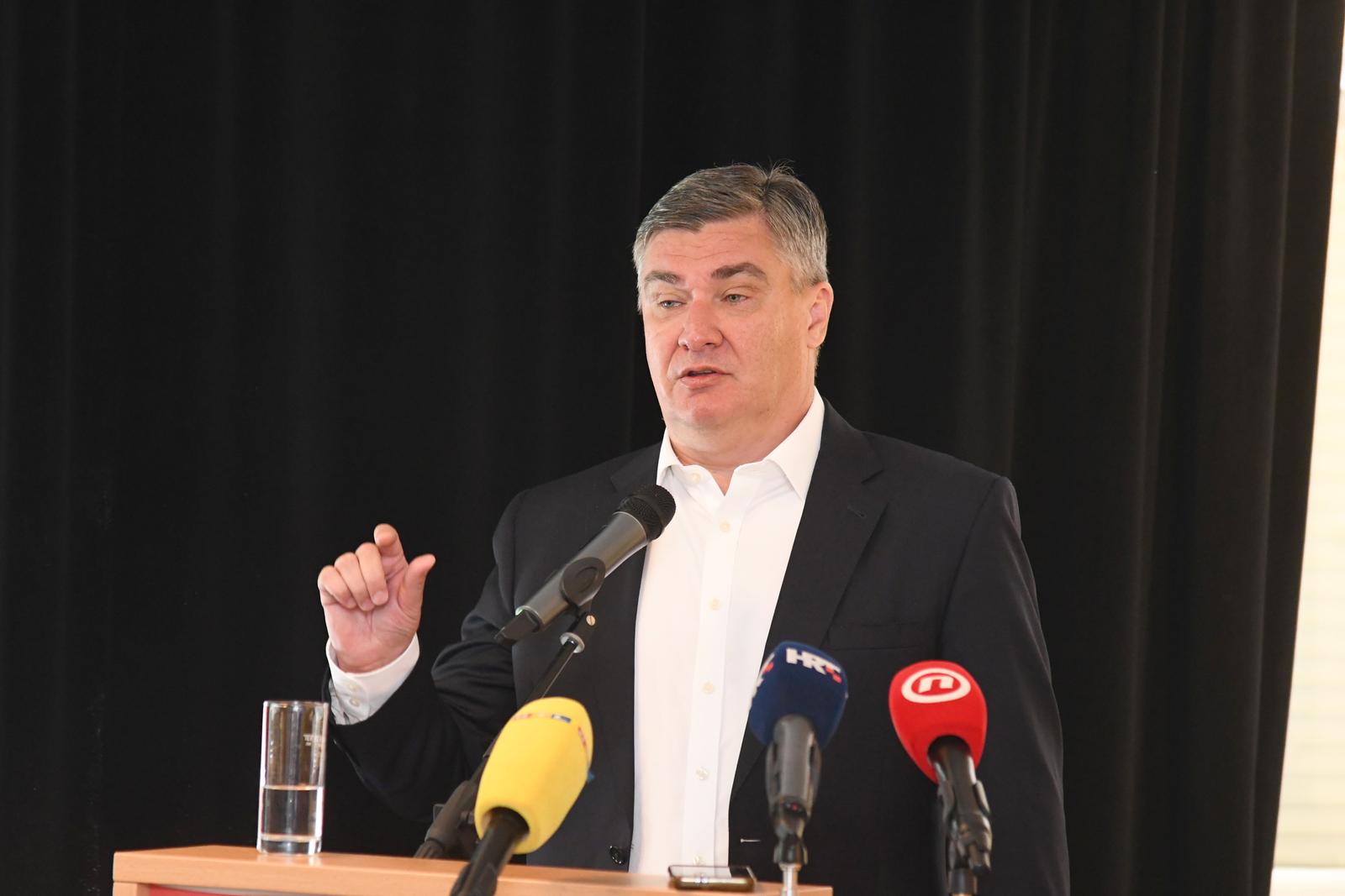 29..05.2025., Koprivnica - Predsjednik Republike Zoran Milanovic  odrzao je predavanje studentima Sveucilišta Sjever na temu 'Globalni izazovi i politicko okruzenje. Photo: Damir Spehar/PIXSELL