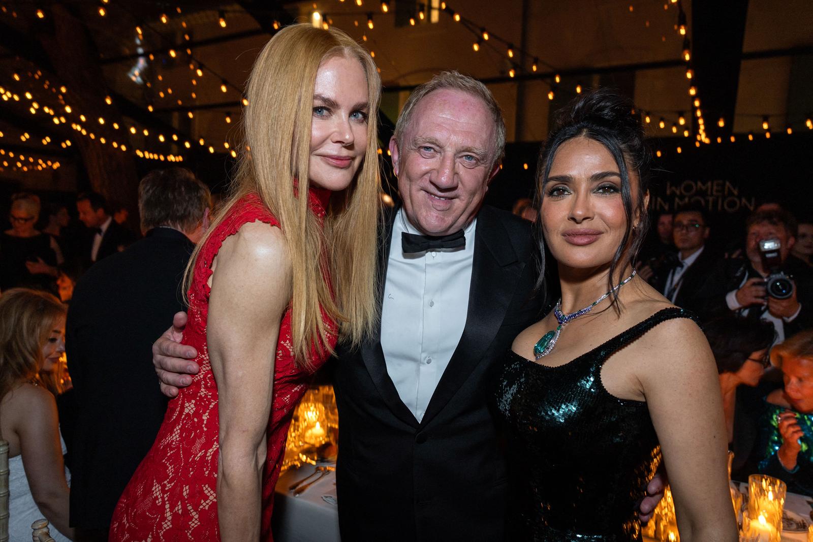 Nicole Kidman, François-Henri Pinault (pdg de Kering) et sa femme Salma Hayek lors du dîner Kering "Women in Motion" au Musée de La Castre à Cannes, lors du 78ème Festival International du Film de Cannes le 18 mai 2025. © Olivier Borde / Bestimage Kering ‘Women in Motion’ dinner at the Musée de La Castre in Cannes, during the 78th Cannes International Film Festival on 18 May 2025. Photo: OLIVIER BORDE / BESTIMAGE/BESTIMAGE