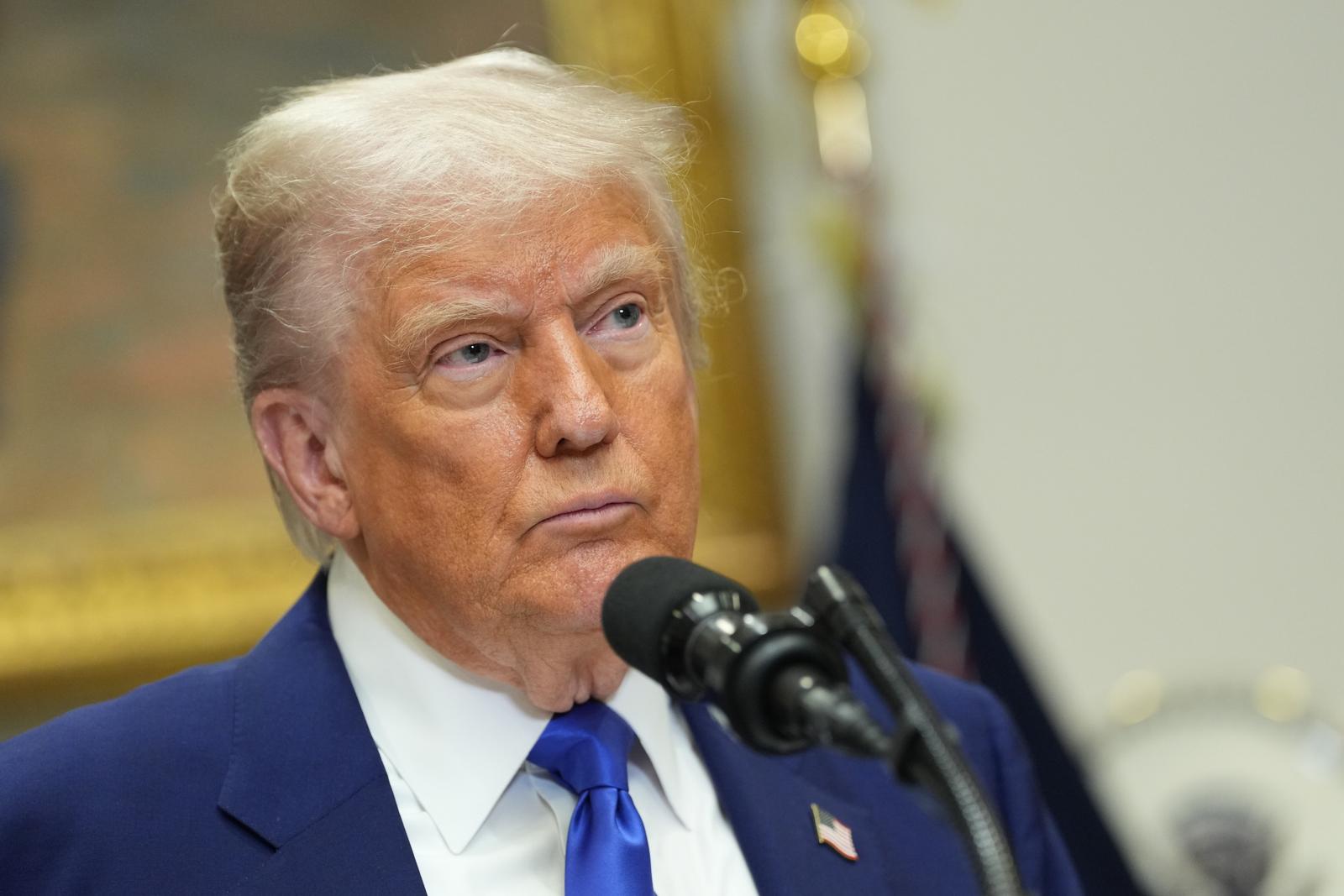United States President Donald J Trump takes questions after making remarks on the India-Pakistan cease-fire, the new US-China Trade Deal, the return of Eden Alexander from Hamas captivity and the high cost of prescription drugs before signing an executive order that he promises will lower the cost of those prescription drugs almost immediately, during a press conference in the Roosevelt Room of the White House in Washington, DC, US, on Monday, May 12, 2025. Credit: Chris Kleponis / Pool via CNP