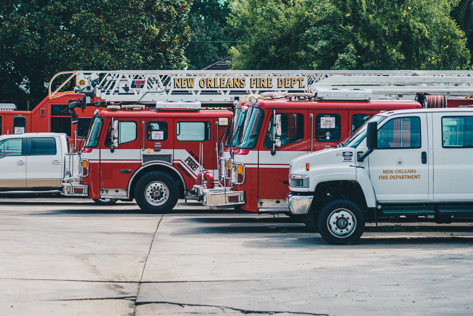 THEMENBILD, unterwegs in Lousiana und Florida THEMENBILD - Einsatzfahrzeuge des "New Orleans Fire Department" (NOFD), aufgenommen am 14.08.2019, New Orleans, Vereinigte Staaten von Amerika // emergency vehicles of the "New Orleans Fire Department" (NOFD), New Orleans, United States of America on 2019/08/14. EXPA Pictures © 2019, PhotoCredit: EXPA/ Florian Schroetter EXPA/ Florian Schroetter