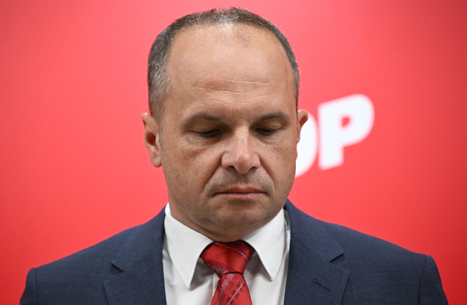 22.05.2025., Zagreb - SDP konferencija za medije, predsjednik SDP-a Sinisa Hajdas Doncic, Biljana Borzan, Misel Jaksic, Ranko Ostojic. Photo: Marko Lukunic/PIXSELL
