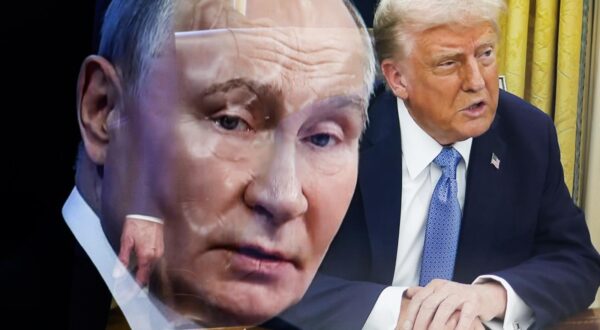 This illustrative image shows Russian President Vladimir Putin (left) and United States President Donald Trump (right). A lengthy telephone conversation took place between Russian President Vladimir Putin and US President Donald Trump. The heads of state discussed issues related to artificial intelligence, the Middle East and energy. The main topic was the issue of a settlement in Ukraine. Donald Trump spoke in favor of an early cessation of hostilities and a peaceful solution to the problem. Vladimir Putin, for his part mentioned the need to eliminate the root causes of the conflict and agreed with Donald Trump that a long-term settlement can be achieved through peaceful negotiations. Both sides instructed their teams to begin negotiations "immediately." The negotiations on the American side will be led by Secretary of State Marco Rubio, CIA Director John Ratcliffe, National Security Advisor Michael Waltz and Special Envoy Steve Witkoff. (Photo by Artem Priakhin / SOPA Images/Sipa USA) Photo: SOPA Images/SIPA USA