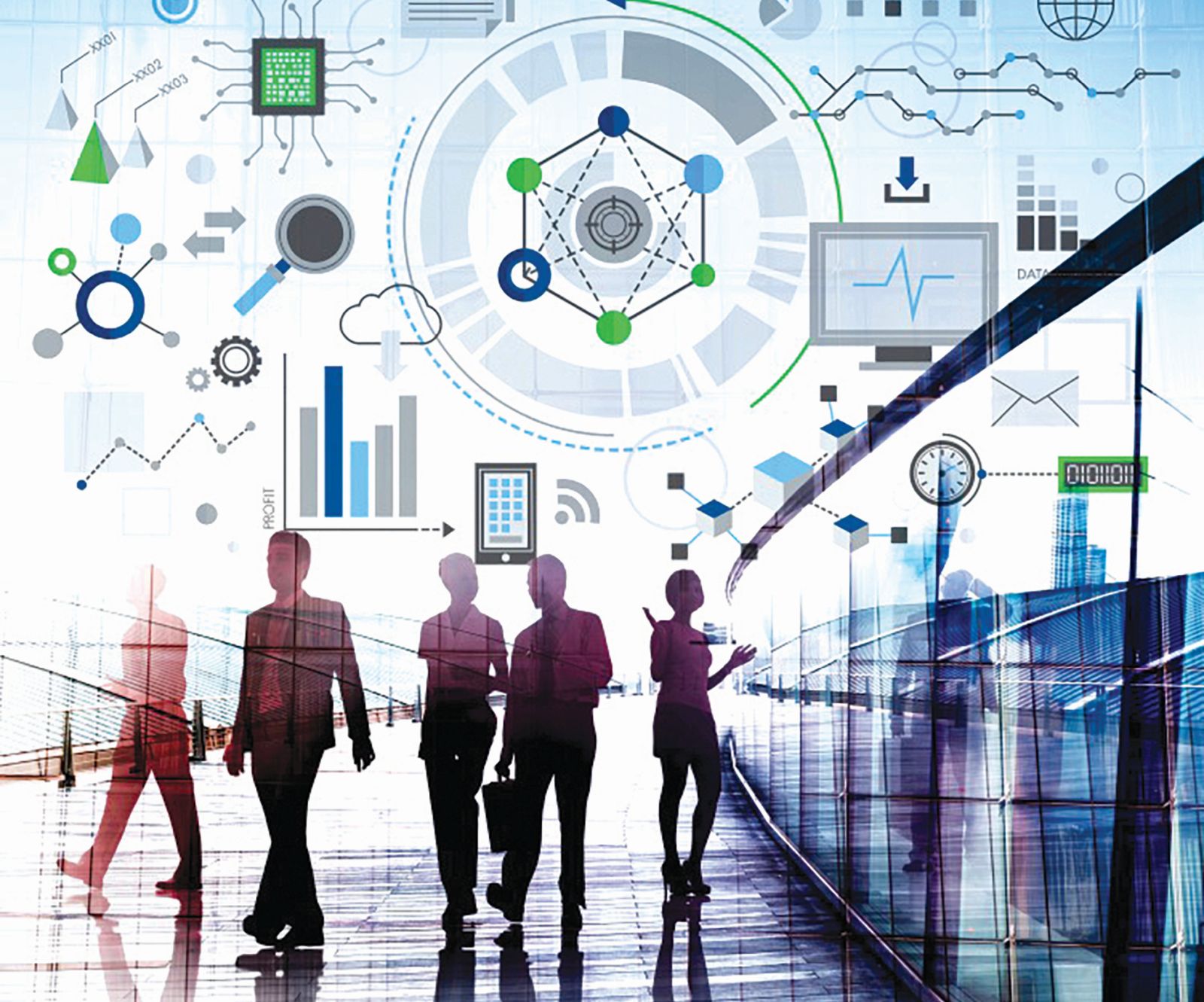 Information Technology Digital Network Concept