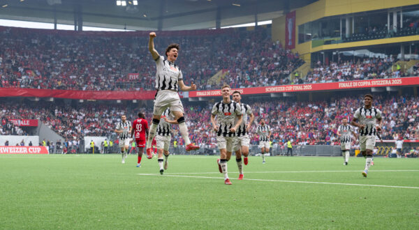 Bern, Bern, June 01 2025: Marin Soticek 19 FC Basel celebrates his goal during the Switzerland Cup final football game between FC Biel-Bienne 1896 and FC Basel 1893 at Wankdorf Stadium in Bern, Switzerland. Kjetil Waber / SPP PUBLICATIONxNOTxINxBRAxMEX Copyright: xKjetilxWaberx/xSPPx spp-en-KjWaSp-SF_250601_182917