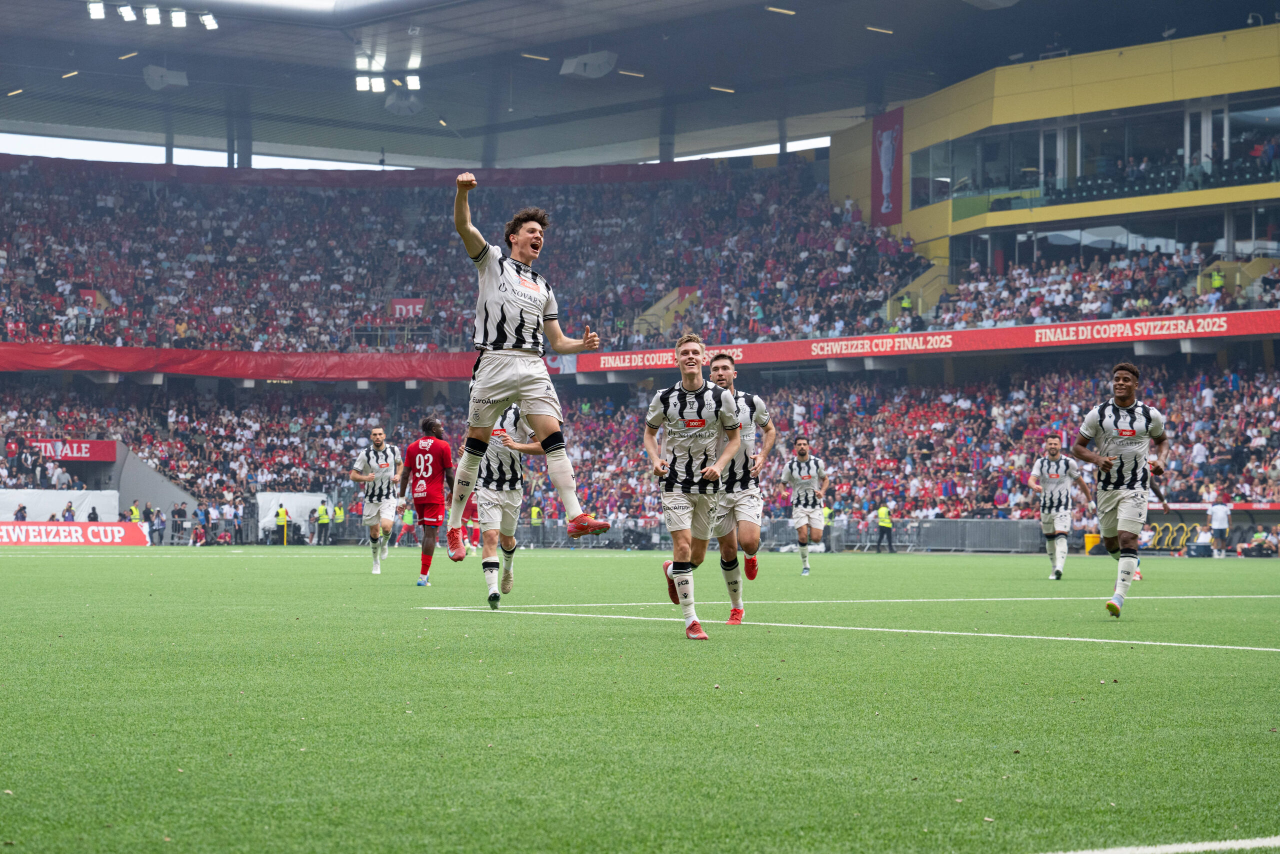 Bern, Bern, June 01 2025: Marin Soticek 19 FC Basel celebrates his goal during the Switzerland Cup final football game between FC Biel-Bienne 1896 and FC Basel 1893 at Wankdorf Stadium in Bern, Switzerland. Kjetil Waber / SPP PUBLICATIONxNOTxINxBRAxMEX Copyright: xKjetilxWaberx/xSPPx spp-en-KjWaSp-SF_250601_182917
