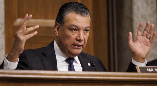 Senator Alex Padilla (D-CA) is seen during a Senate Judiciary Committee hearing examining mass deportations, on Tuesday, December 10, 2024, in the Dirksen Senate Office Building. President-Elect Donald Trump has promised mass deportations of undocumented immigrants in the United States.  (Photo by Aaron Schwartz/Sipa USA) Photo: Sipa USA/SIPA USA