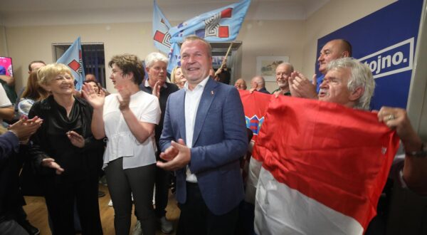 01.06.2025., Varazdin - Docek izbornih rezultata drugog kruga lokalnih izbora u izbornom stozeru HDZ-a. Andjelko Stricak Photo: Vjeran Zganec Rogulja/PIXSELL