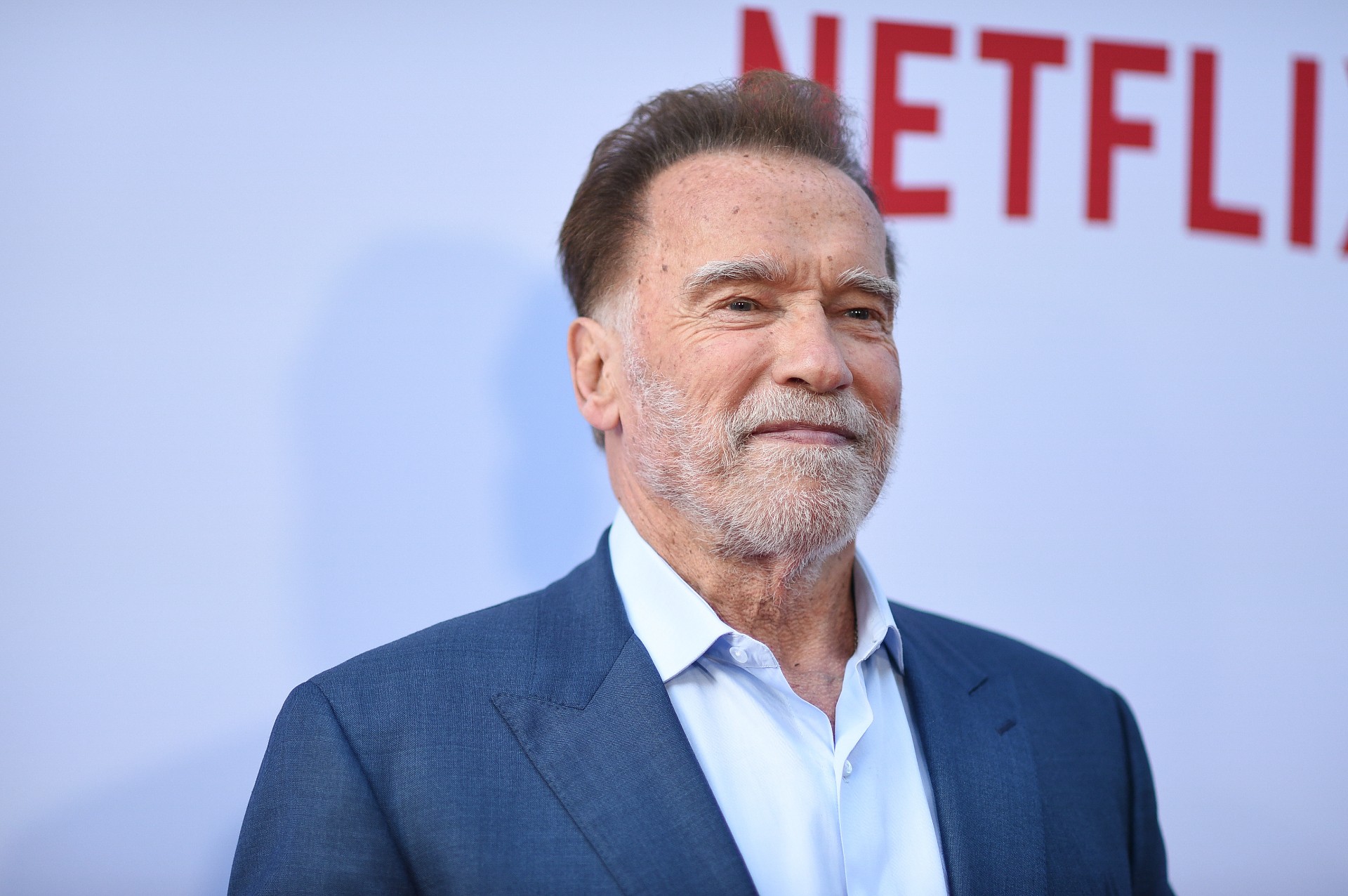 Arnold Schwarzenegger arrives at the season two premiere of "Fubar" on Wednesday, June 11, 2025, in Los Angeles. (Photo by Richard Shotwell/Invision/AP) LA Premiere of "Fubar" Season Two