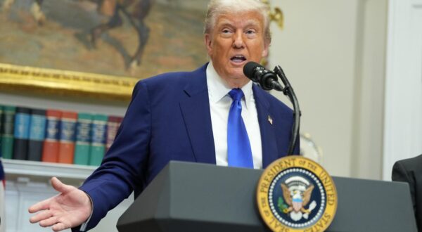 United States President Donald J Trump takes questions after making remarks on the India-Pakistan cease-fire, the new US-China Trade Deal, the return of Eden Alexander from Hamas captivity and the high cost of prescription drugs before signing an executive order that he promises will lower the cost of those prescription drugs almost immediately, during a press conference in the Roosevelt Room of the White House in Washington, DC, US, on Monday, May 12, 2025.
Credit: Chris Kleponis / Pool via CNP/AdMedia Photo: CNP/AdMedia/NEWSCOM