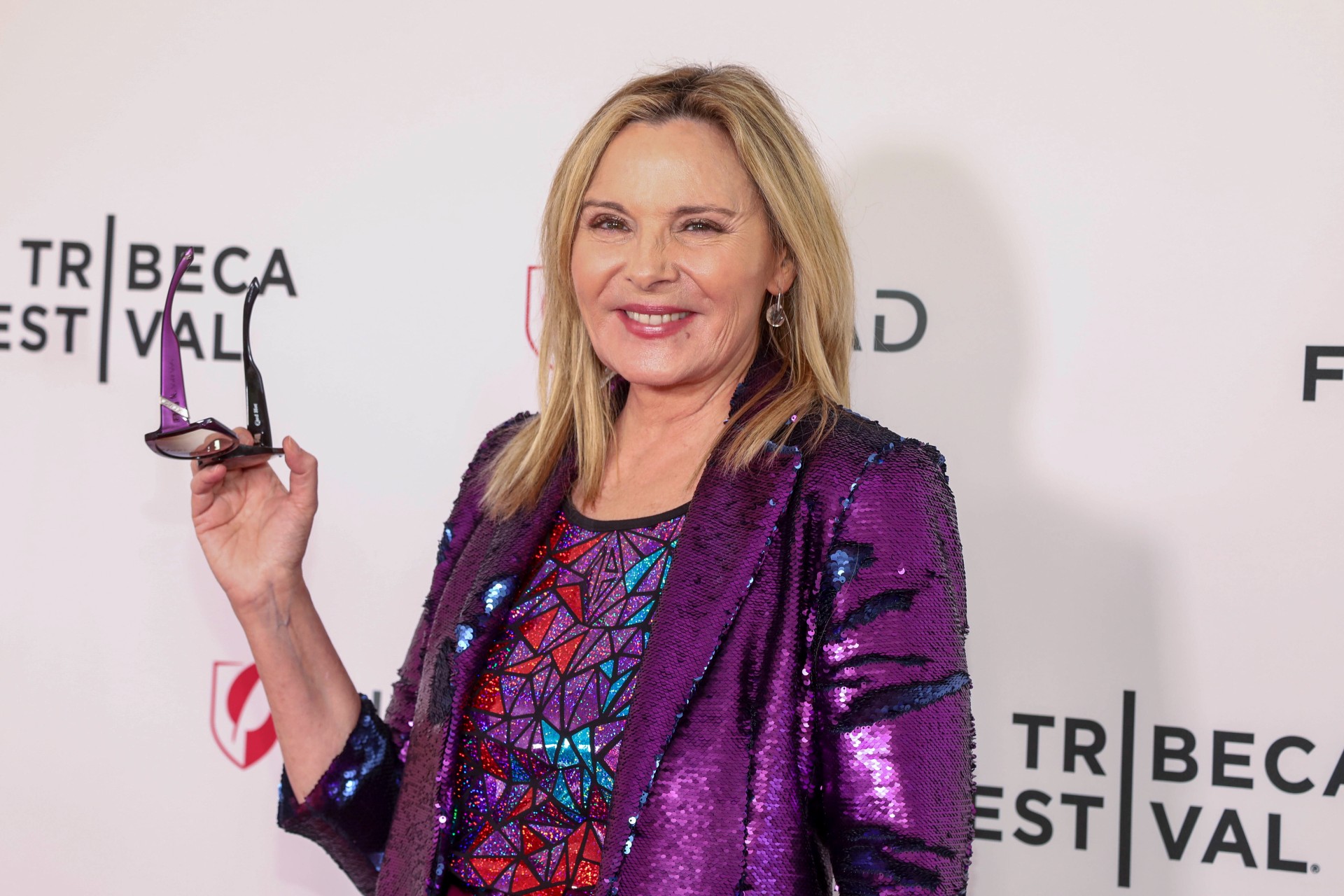 Actor Kim Cattrall attends the "Happy Clothes" premiere at SVA Theater during the 2023 Tribeca Festival on Thursday, June 15, 2023, in New York. (Photo by Andy Kropa/Invision/AP) 2023 Tribeca Festival - "Happy Clothes" Premiere