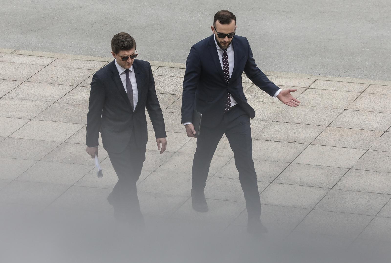08.04.2022.,Zagreb, pod predsjedanjem premijera Andreja Plenkovica u NSK odzana 112. sjednica Vlade RH. Dolazak ministra Marica i Aladrovica na sjednicu Vlade.
 Photo: Robert Anic/PIXSELL