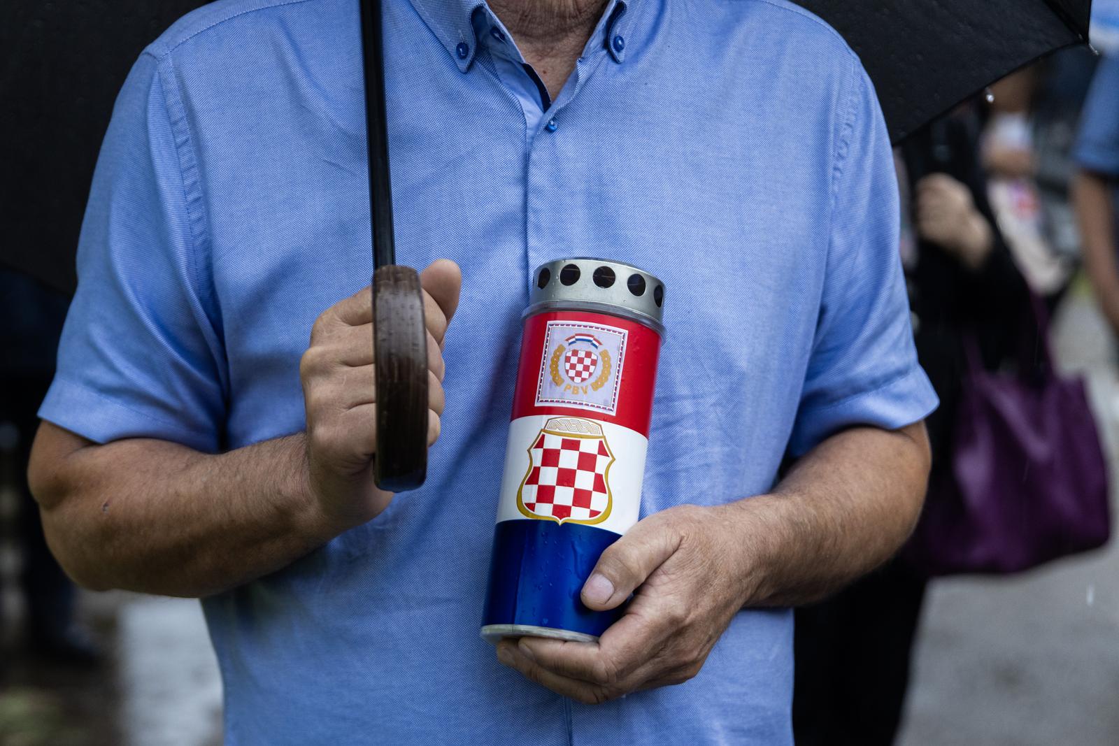 09.09.2024., Mostar, Bosna i Hercegovina - U mjestu Grabovica obiljezena je 31. godisnjica zlocina nad hrvatskim civilima kojeg su pocinili pripadnici Armije BiH. Photo: Denis Kapetanovic/PIXSELL