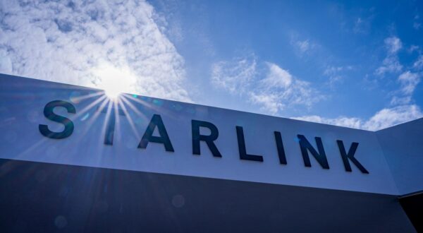 The logo of internet provide Starlink is seen at the Mobile World Congress 2025 (MWC) at the Fira de Barcelona. The GSMA Mobile World Congress one of the most technology and communications trade shows in the world, held annually in Barcelona, with the biggest technology and mobile companies from all over the world  present their latest products. (Photo by Davide Bonaldo / SOPA Images/Sipa USA) Photo: SOPA Images/SIPA USA