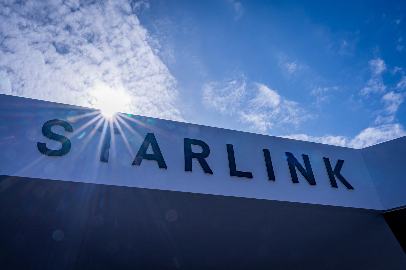 The logo of internet provide Starlink is seen at the Mobile World Congress 2025 (MWC) at the Fira de Barcelona. The GSMA Mobile World Congress one of the most technology and communications trade shows in the world, held annually in Barcelona, with the biggest technology and mobile companies from all over the world  present their latest products. (Photo by Davide Bonaldo / SOPA Images/Sipa USA) Photo: SOPA Images/SIPA USA