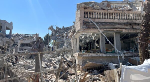 ISRAEL - JUNE 14, 2025: A view of buildings destroyed in a missile attack from Iran. Andrei Shirokov/TASS/Sipa USA Photo: Tass/SIPA USA