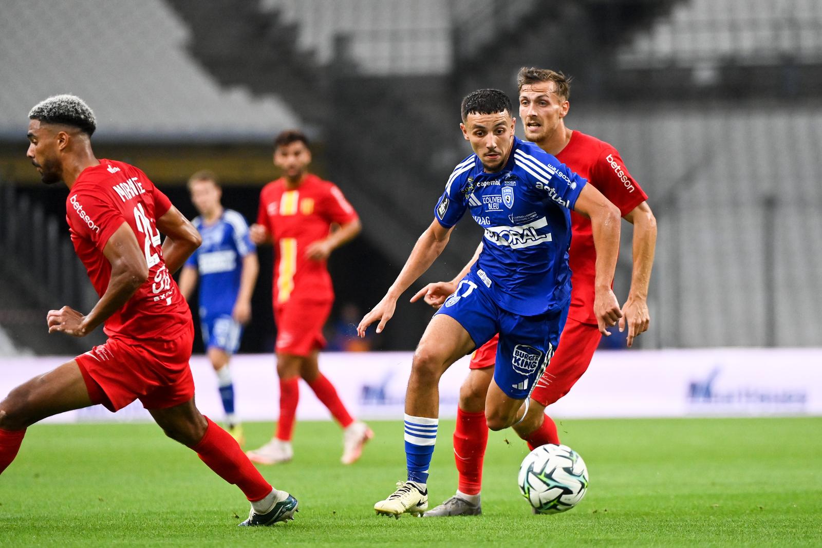 17 Zakaria Ariss (scb) during the Ligue 2 BKT match between Martigues and Bastia at Orange Velodrome on August 30, 2024 in Marseille, France. (Photo by Sylvain Thomas/FEP/Icon Sport/Sipa USA) Photo: Icon Sport/SIPA USA