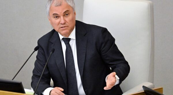 Chairman of the State Duma of Russia Vyacheslav Volodin during the session.
Credit: Dmitry Dukhanin/Kommersant Photo/Sipa USA Photo: Kommersant Photo Agency/SIPA USA