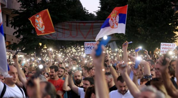 28.06.2025 BelgradeSerbia Politics/Life Vidovdanski protest/ anti-government rally-daily anti-corruption demonstrations at Slavija square Photo: IMAGO/Aleksandar Djorovic/IMAGOSTOCK&PEOPLE