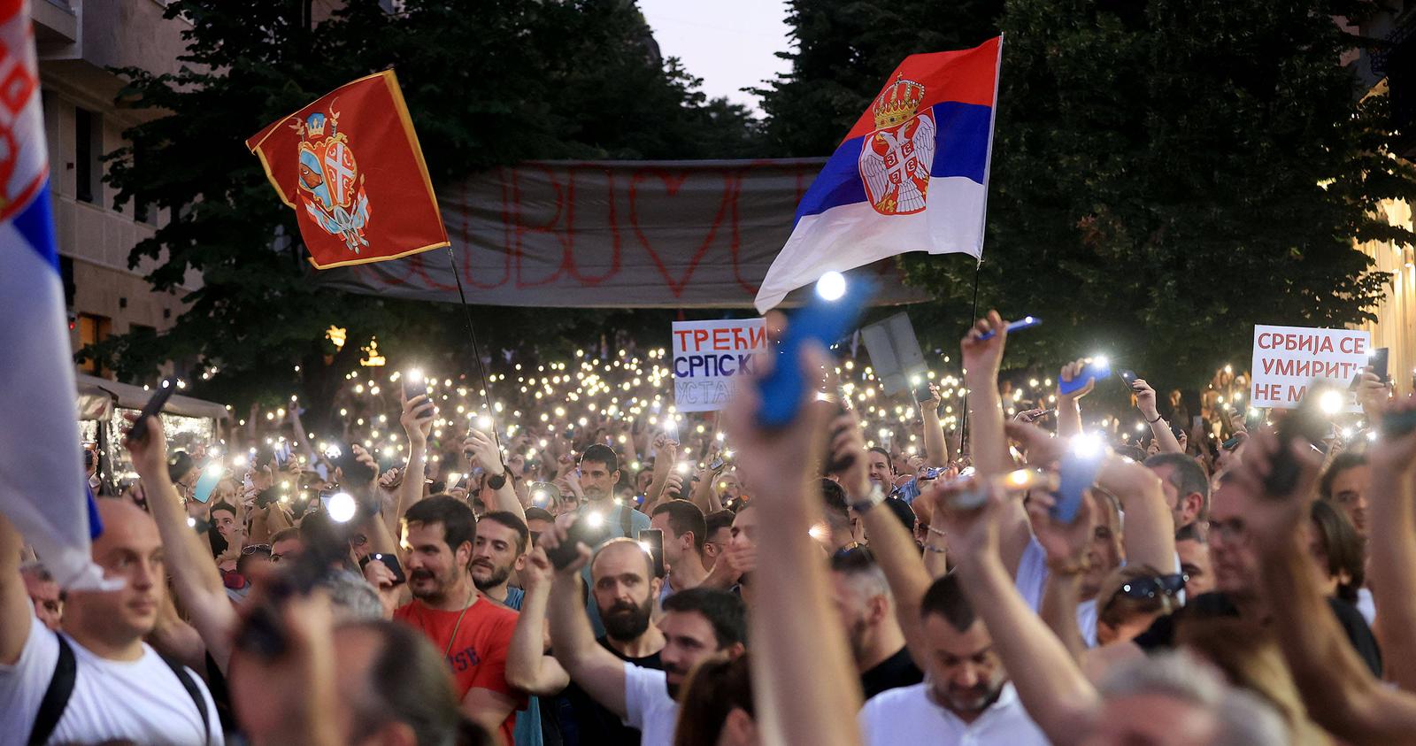 28.06.2025 BelgradeSerbia Politics/Life Vidovdanski protest/ anti-government rally-daily anti-corruption demonstrations at Slavija square Photo: IMAGO/Aleksandar Djorovic/IMAGOSTOCK&PEOPLE