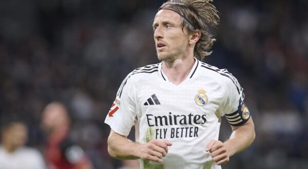 Real Madrid CFs Luka Modric during La Liga match. May 14 ,2025. (ALTERPHOTOS/Ropero) Photo: Alter Photos/SIPA USA