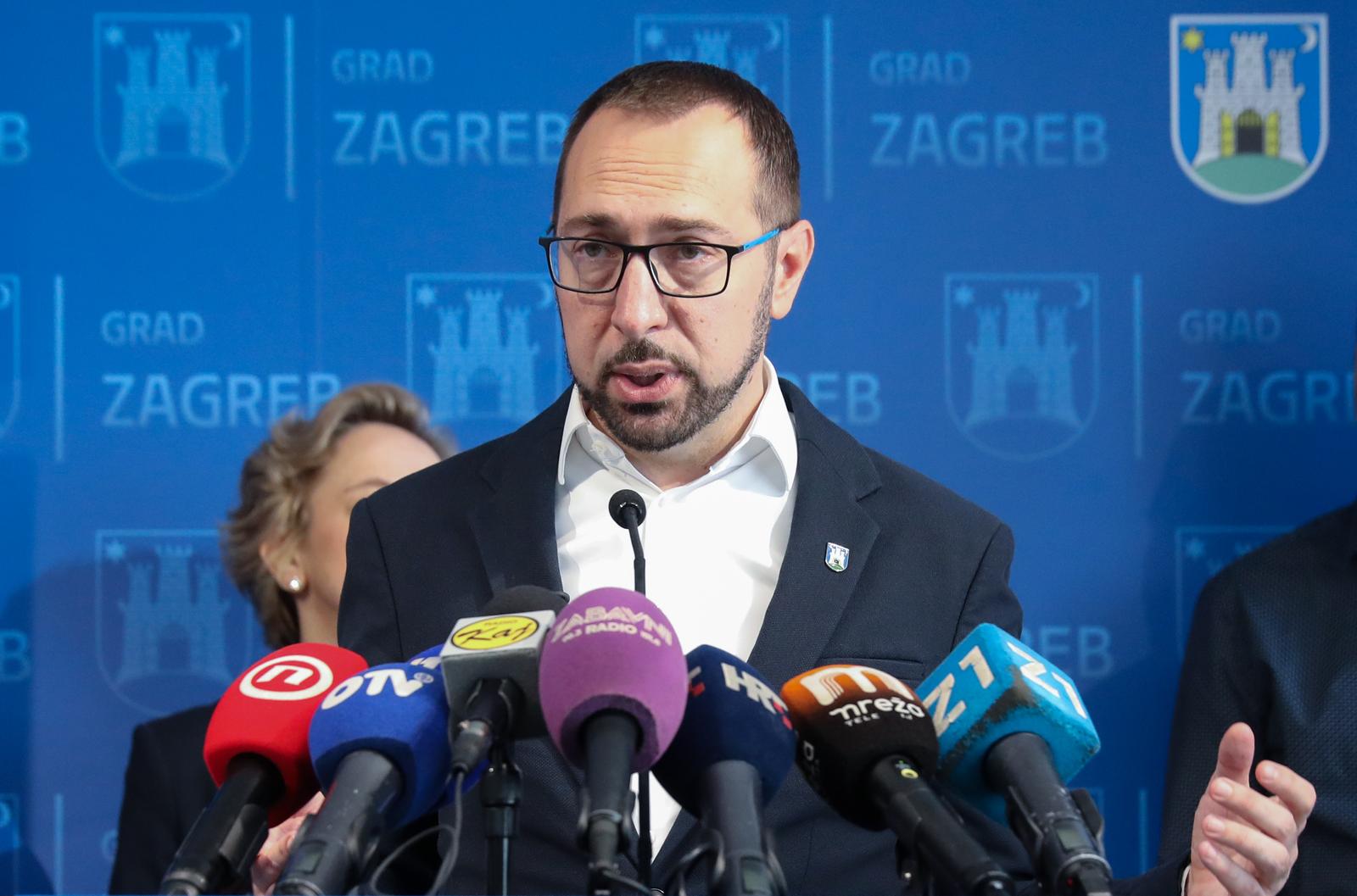 03.06.2025., Zagreb,  gradonacelnik Grada Zagreba Tomislav Tomasevic i zamjenici gradonacelnika Danijela Dolenec i Luka Korlaet odrzali redovnu konferenciju za medije. Photo: Robert Anic/PIXSELL