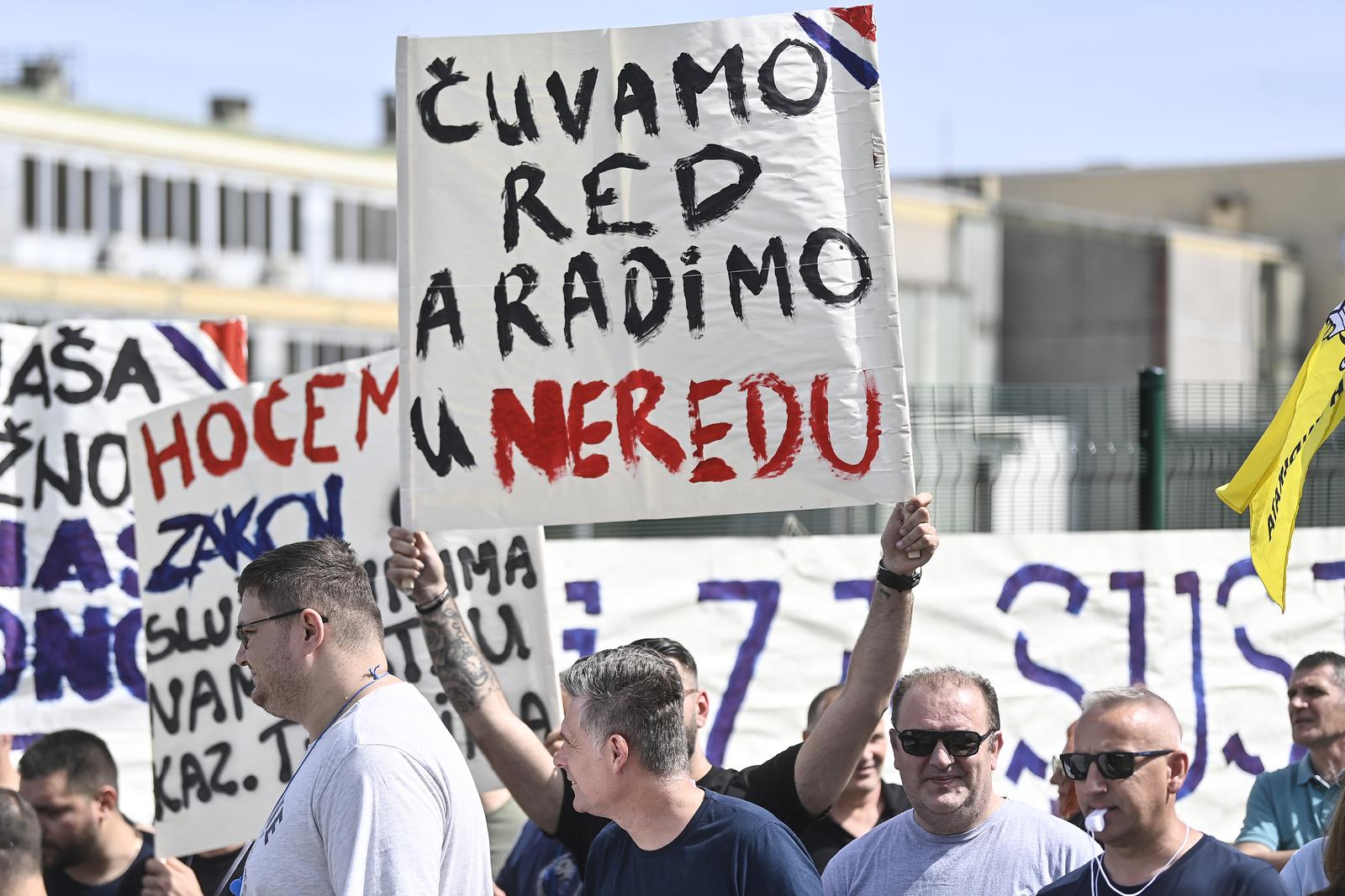 04.06.2025., Zagreb - Prosvjed službenika i namještenika u kaznenim tijelima Photo: Igor Soban/PIXSELL