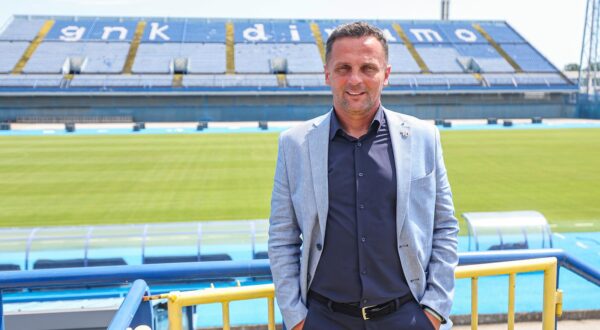 05.06.2025., stadion Maksimir, Zagreb - Konferencija za medije GNK Dinamo na kojoj je predstavljen novi trener GNK Dinamo Mario Kovacevic. Marko Bosnir, Mario Kovacevic i Zvonimir Boban. Photo: Goran Stanzl/PIXSELL