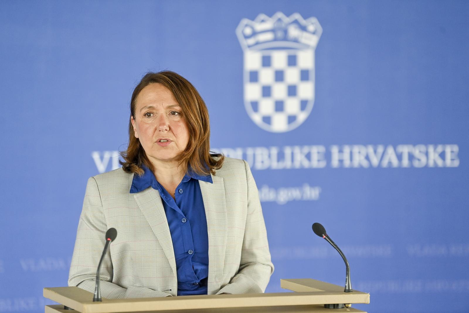 05.06.2025., Zagreb - Izjava ministrice zdravstva Irene Hrstic nakon 95. Sjednice Vlade Republike Hrvatske. Photo: Igor Soban/PIXSELL