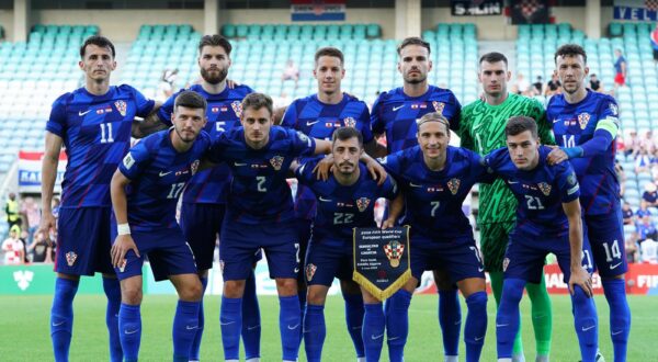 06.06.2025., stadion Algarve, Faro-Loule, Portugal - Kvalifikacije za FIFA Svjetsko nogometno prvenstvo 2026., skupina L, Gibraltar - Hrvatska. Ante Budimir, Petar Sucic, Duje Caleta Car, Josip Stanisic, Mario Pašalić, Josip Juranovic, Marin Pongracic, Lovro Majer, Dominik Livakovic, Luka Sucic i Ivan Perisic Photo: Gualter Fatia/PIXSELL
