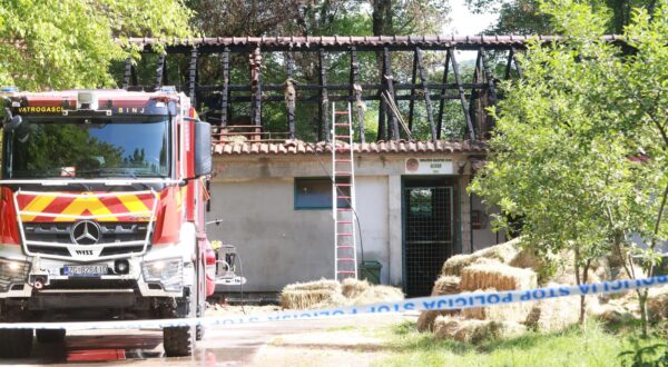 8.6.2025.,Sinj-pozariste izgorene stale za konje na sinjskom hipodromu, gdje su bili ergela VAD-a. Photo: Sasa Tadinac/PIXSELL