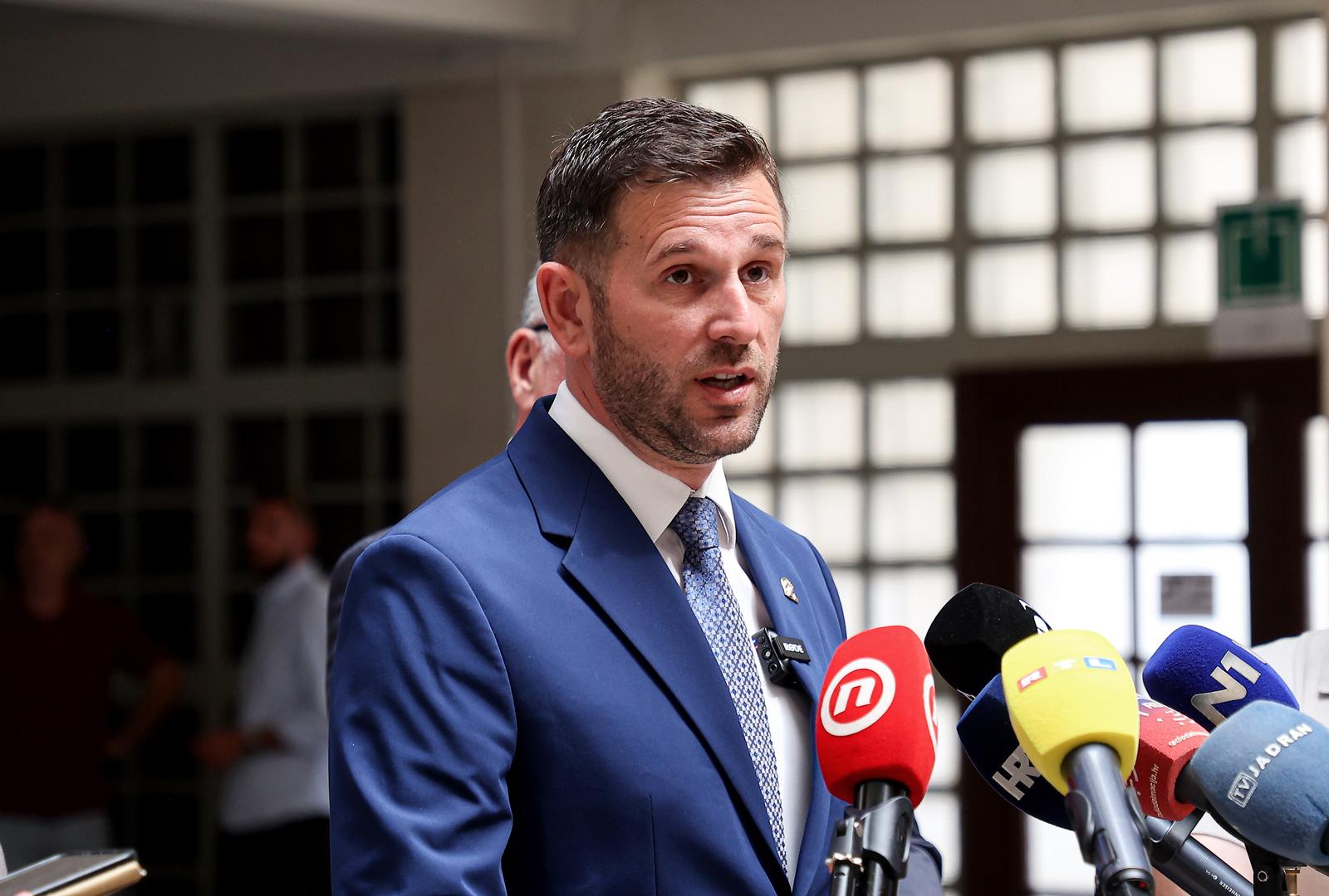 09.06.2025., Split - Sluzbena primopredaja vlasti izmedju dosadasnjeg gradonacelnika Splita Ivice Puljka i novoizabranog gradonacelnika Splita Tomislav Sute. Tomislav Suta Photo: Ivana Ivanovic/PIXSELL