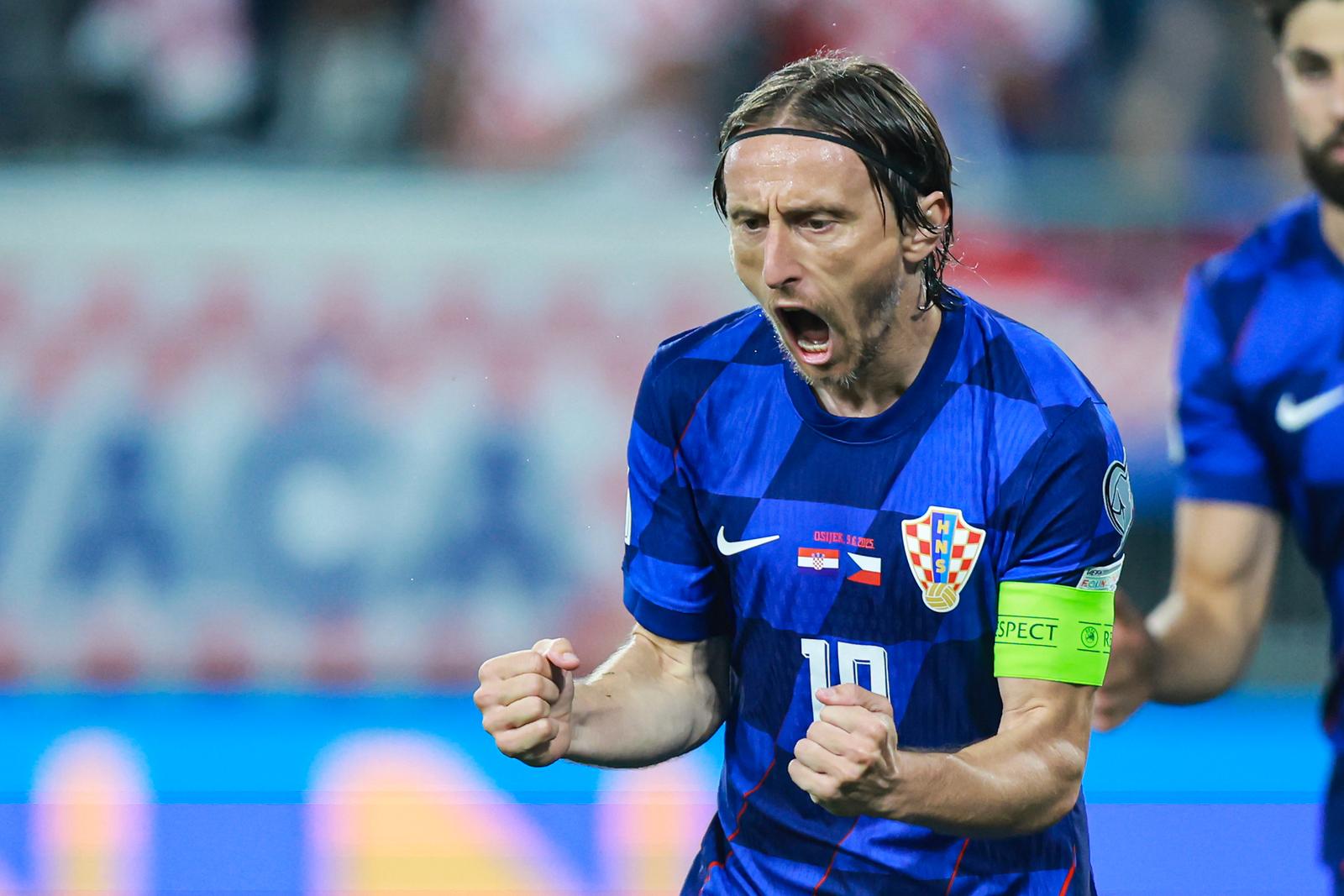 09.06.2025., Opus Arena, Osijek - Kvalifikacije za FIFA Svjetsko nogometno prvenstvo 2026., skupina L, Hrvatska - Ceska. Luka Modric Photo: Davor Javorovic/PIXSELL