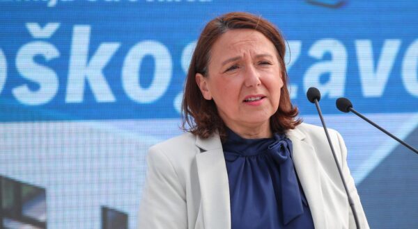 12.05.2025., Zagreb - Rugvica. Predsjednik Vlade Andrej Plenkovic, ministrica zdravstva Irena Hrstic te ostali suradnici sudjelovali su na svecanosti otvaranja gradilista za izgradnju postrojenja Imunoloskog zavoda. Photo: Sanjin Strukic/PIXSELL