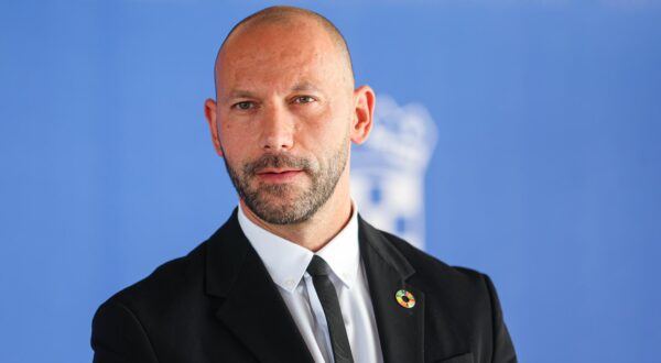 12.06.2025., Zagreb - 97. sjednica Vlade u Nacionalnoj i sveucilisnoj knjiznici. Izjava Damira Habijana nakon sjednice vlade. Photo: Luka Stanzl/PIXSELL